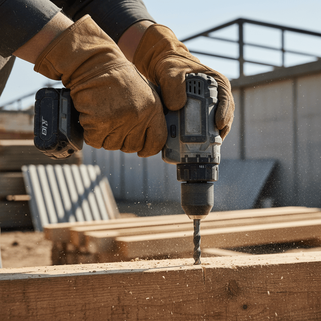 Gas post driver installation in winter ground